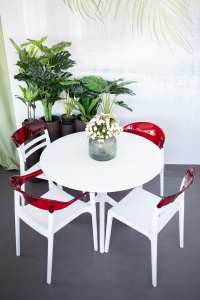 Стол пластиковый Siesta Contract Sky Table Ø105 сталь, пластик белый Фото 9