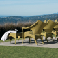 Подставка для ног плетеная JANUS et Cie Amari алюминий, искусственный ротанг бамбуковый зеленый Фото 6