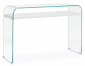 Стеклянный консольный стол Garden Relax Wood незакаленное стекло, МДФ прозрачный, белый Фото 1