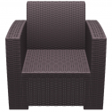Кресло пластиковое плетеное с подушками Siesta Contract Monaco Lounge стеклопластик, полиэстер коричневый Фото 5