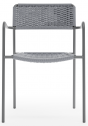 Кресло плетеное Aurica Эланд нержавеющая сталь, роуп серый Фото 4