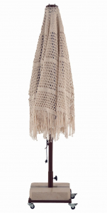 Зонт профессиональный Ø2.5 м THEUMBRELA SEMSIYE EVI Avocado Boho алюминий, полиэфирный шнур бежевый Фото 10