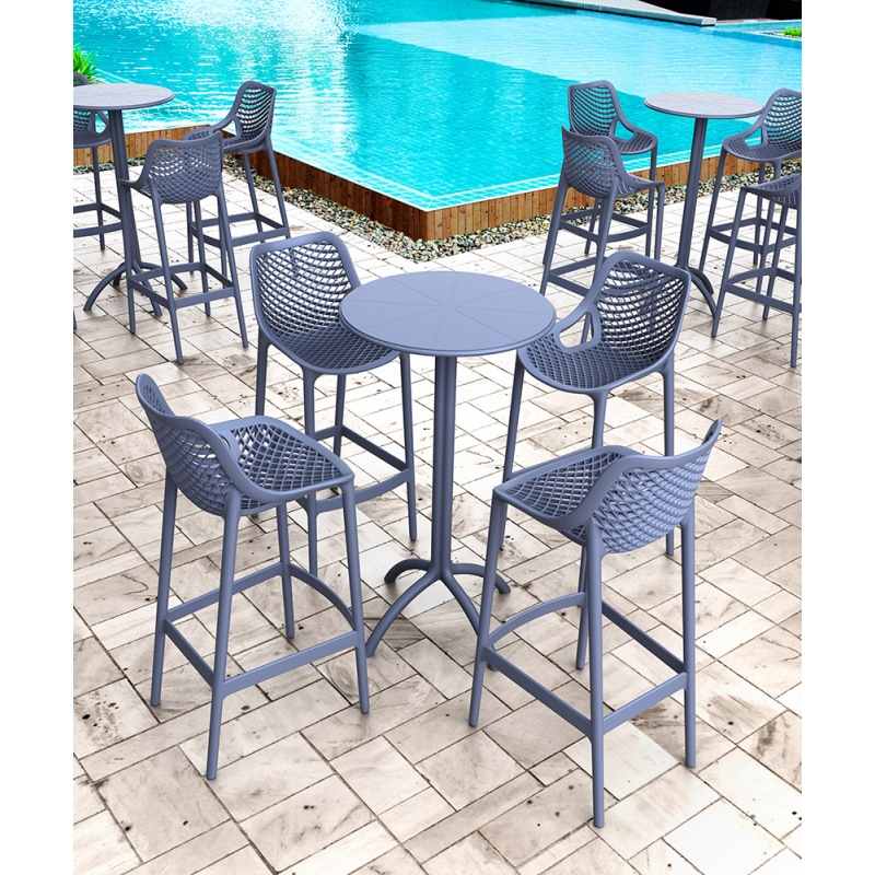 Стул пластиковый барный Air Bar 75