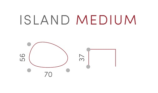 Столик металлический журнальный Island