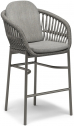 Кресло барное плетеное SNOC Gemma алюминий, роуп, ткань Фото 1