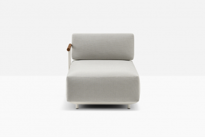 Диван угловой мягкий PEDRALI Arki-Sofa сталь, алюминий, тик, ткань белый, серый Фото 10