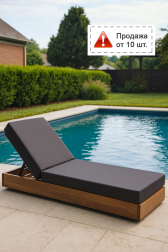 Шезлонг-лежак деревянный с матрасом-thumbs-Фото1