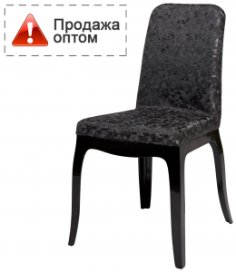 Стул пластиковый с обивкой Qeeboo B.B. Triangular Black поликарбонат, жаккард черный Фото 1