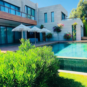 Зонт профессиональный Ø2.5 м Scolaro Palladio Boho дерево ироко, полиэфирный шнур натуральный, слоновая кость Фото 22