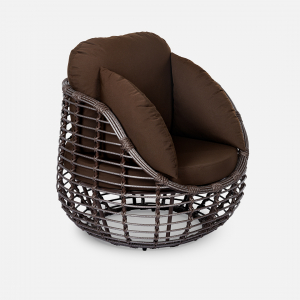 Комплект плетеной мебели ReeHouse Lotus алюминий, искусственный ротанг, олефин, стекло шоколад металлик, коричневый, бронза Фото 14