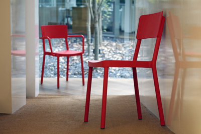 Стул пластиковый Resol Lisboa chair стеклопластик красный Фото 2
