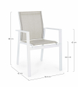 Кресло текстиленовое Garden Relax Crozet алюминий, текстилен белый Фото 2