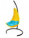 Кресло плетеное подвесное DW Hammock сталь, искусственный ротанг, полиэстер желтый Фото 9