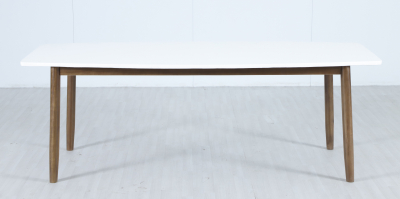 Стол каменный обеденный Tagliamento Apoyo акация, искусственный камень Cement грецкий орех, белый Фото 4