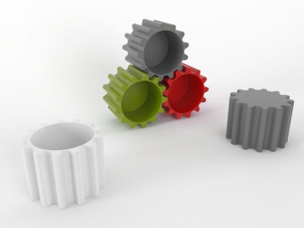 Кашпо пластиковое Gear Pot Standard