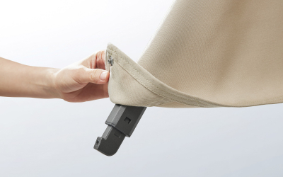 Зонт профессиональный 3х3 м Higold Levia алюминий, акрил тик, тортора Фото 24