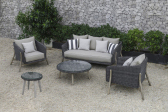 Комплект плетеной мебели Tagliamento Jura акация, алюминий, искусственный ротанг, полиэстер серый, натуральный Фото 3