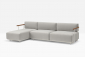 Диван угловой мягкий PEDRALI Arki-Sofa сталь, алюминий, тик, ткань белый, серый Фото 6