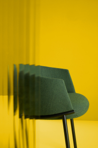 Кресло металлическое c обивкой Scab Design Koala сталь, технополимер, шерсть антрацит, зеленый Фото 11