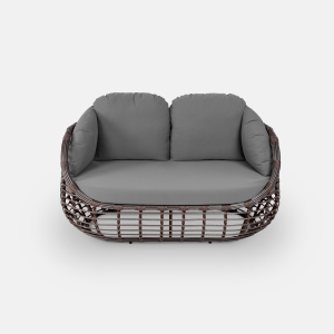 Комплект плетеной мебели ReeHouse Lotus алюминий, искусственный ротанг, олефин, стекло шоколад металлик, серый, графит Фото 13