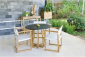 Стол деревянный обеденный Giardino Di Legno Emily тик, сланец Фото 12