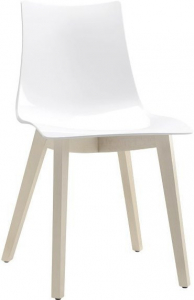 Стул пластиковый Scab Design Natural Zebra Antishock бук, поликарбонат отбеленный бук, белый Фото 1