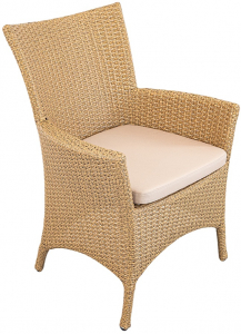 Комплект плетеной мебели ReeHouse Kipr алюминий, искусственный ротанг, оксфорд, стекло орех, бежевый Фото 5