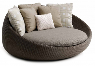 Лаунж-диван плетеный с подушкой-thumbs-Фото1