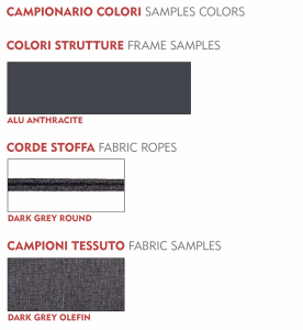 Кресло лаунж плетеное с подушкой Grattoni Nancy алюминий, роуп, олефин антрацит, темно-серый Фото 3