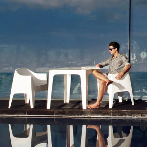 Кресло пластиковое Vondom Solid Basic полипропилен белый Фото 7