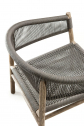 Кресло лаунж деревянное плетеное Ethimo Kilt тик, роуп мореный тик, темно-серый Фото 6