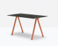 Стол ламинированный PEDRALI Arki-Desk Compact сталь, компакт-ламинат HPL оранжевый, черный Фото 5