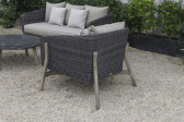 Комплект плетеной мебели Tagliamento Jura акация, алюминий, искусственный ротанг, полиэстер серый, натуральный Фото 20