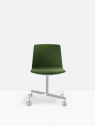 Стул офисный на колесах PEDRALI Noa сталь, алюминий, поликарбонат, ткань белый, зеленый Фото 4