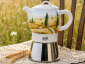Кофеварка гейзерная Ancap Espressina Classic сталь, фарфор деколь Contrade Italiane Фото 1