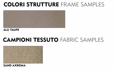 Лаунж-диван с подушкой Grattoni Nest алюминий, олефин тортора, песочный Фото 3