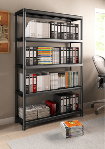 Стеллаж пластиковый KIS Shelf пластик черный Фото 2