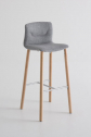Стул барный с обивкой Gaber Slot 78 BL бук, технополимер, экокожа Фото 5