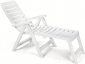 Шезлонг пластиковый SCAB GIARDINO Cleopatra with extension armchair пластик белый Фото 2