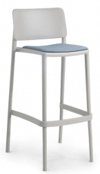 Стул барный пластиковый с обивкой-thumbs-Фото1