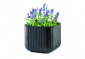 Кашпо пластиковое Keter Cube Planter L полипропилен антрацит Фото 1