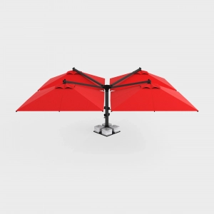 Зонт профессиональный четырехкупольный 6.53х6.53 м THEUMBRELA SEMSIYE EVI Banana Quadro алюминий, полиэстер бежевый Фото 25