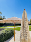Зонт профессиональный Ø2.5 м Scolaro Palladio Boho дерево ироко, полиэфирный шнур натуральный, слоновая кость Фото 14