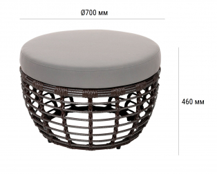 Пуф плетеный с подушкой-thumbs-Фото3