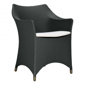 Кресло плетеное JANUS et Cie Amari алюминий, искусственный ротанг лавовый Фото 4
