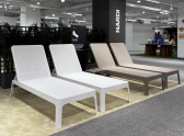 Шезлонг-лежак пластиковый Nardi Plano стеклопластик, текстилен белый Фото 6