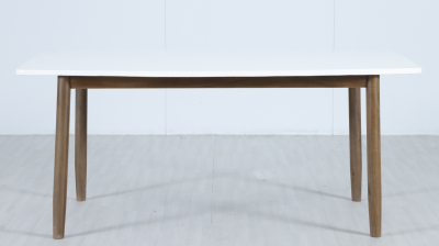 Стол каменный обеденный Tagliamento Apoyo акация, искусственный камень Cement грецкий орех, белый Фото 5