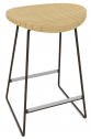 Табурет деревянный полубарный Quadrifoglio Clark сталь, ясень Фото 1