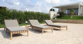Шезлонг плетеный RODA Mistral 104 тик, тканевые ремни Фото 22