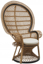 Кресло плетеное с подушкой Giardino Di Legno Alice натуральный ротанг, акрил Фото 1